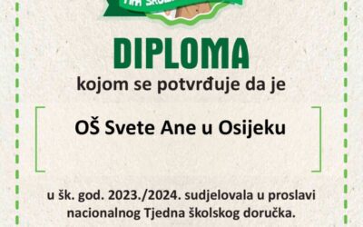 TJEDAN ŠKOLSKOG DORUČKA – ŽIVJETI ZDRAVO