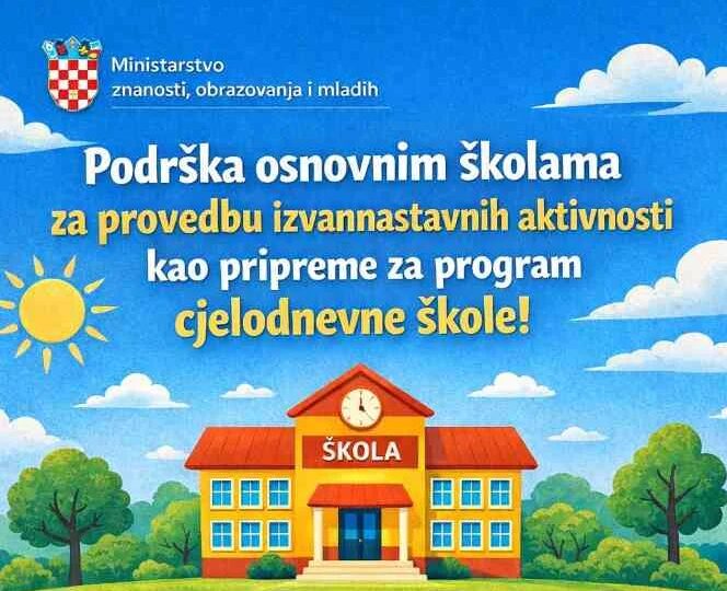 PODRŠKA OSNOVNIM ŠKOLAMA ZA PROVEDBU IZVANNASTAVNIH AKTIVNOSTI KAO PRIPREME ZA PROGRAM CJELODNEVNE ŠKOLE